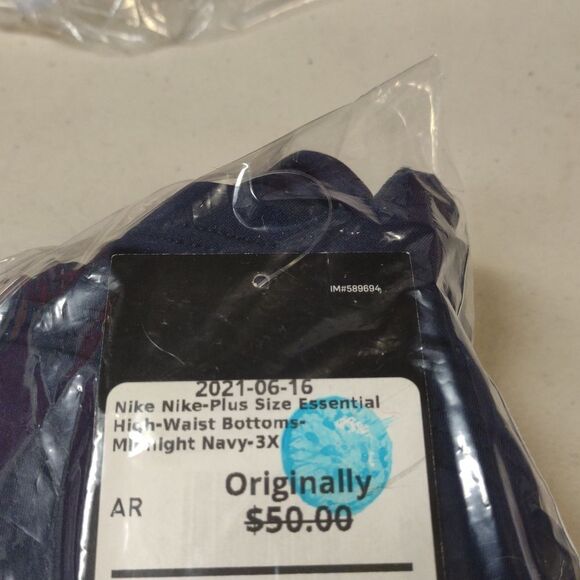 Nike 3X Plus size Navy Essential high waist Swim Bottom - New - Picture 3 of 3